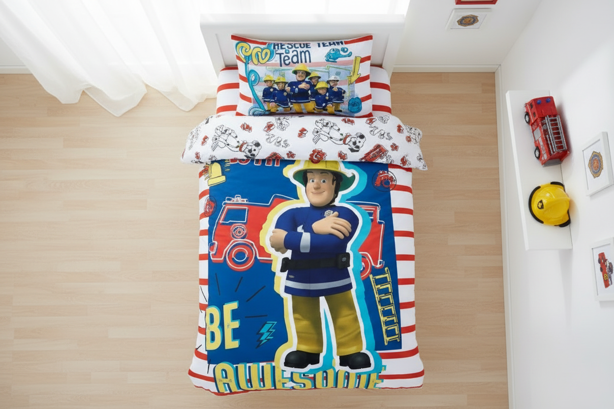 (Précommande) Parure de lit 1 personne Sam Le Pompier