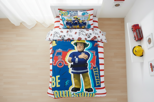 (Précommande) Parure de lit 1 personne Sam Le Pompier