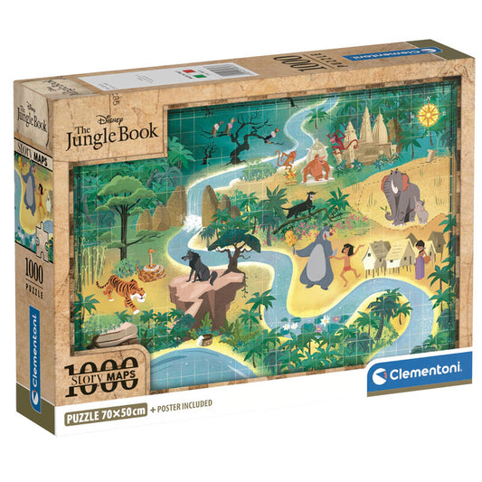(Précommande) Puzzle Carte Disney Le Livre de la Jungle 1000 pièces