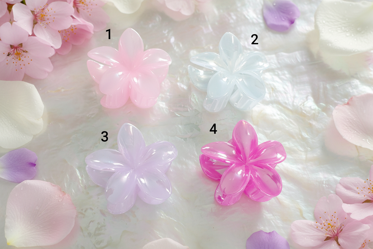 Pince à cheveux fleurie