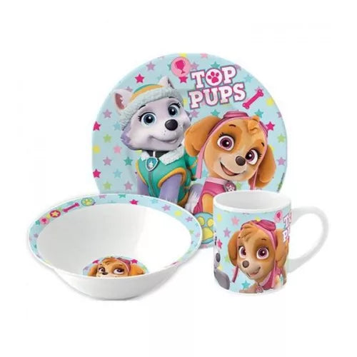 Coffret vaisselle en porcelaine  - Pat patrouille