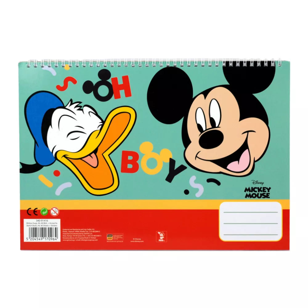 (Précommande) Carnet de croquis à spirale A/4 Mickey