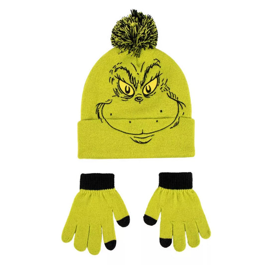 (Précommande) Ensemble bonnet et gants pour enfants Grinch