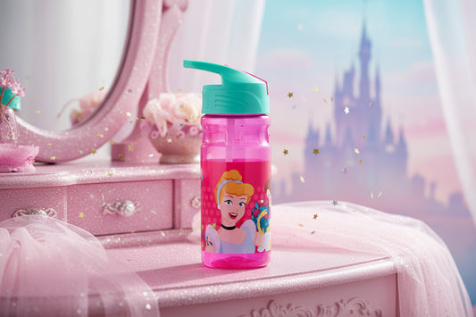 (Précommande) Gourde en plastique avec paille Princesses 500ml