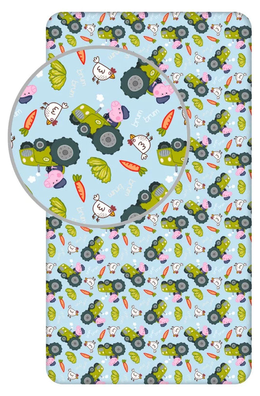 Drap housse 1 personne Peppa pig