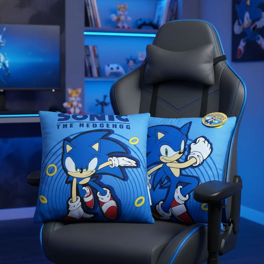 (Précommande) Coussin décoratif Sonic 38x38 cm en velours