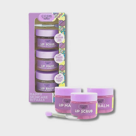 Set skincare pour les lèvres 4 pièces (expresso, lait noisette, caramel machiato)