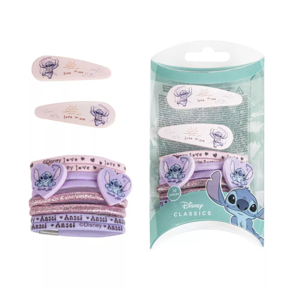 Ensemble d'épingles à cheveux et d'élastiques à cheveux Stitch
