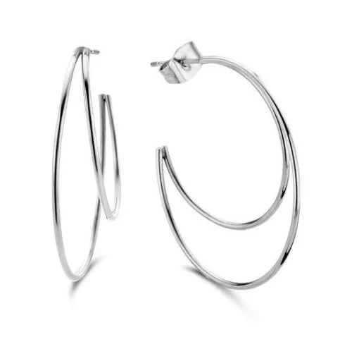 Boucles d'oreilles créoles en argent