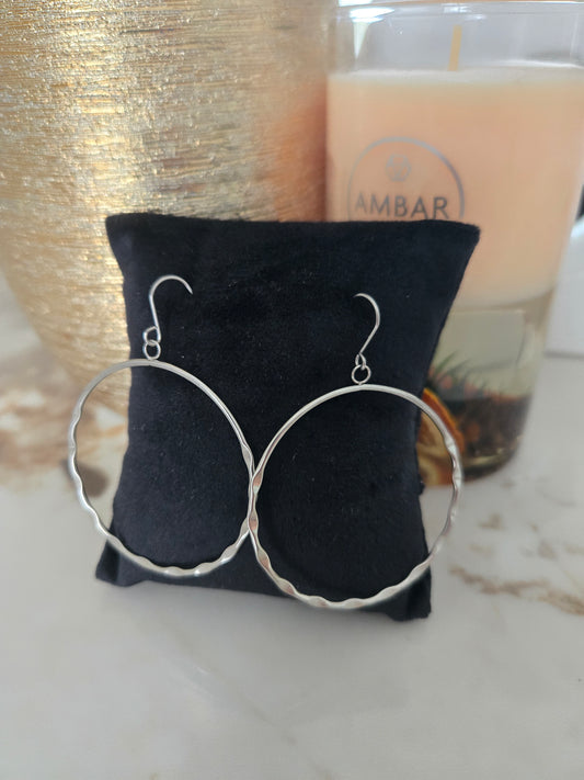 Boucles d'oreilles créoles argent Victoria