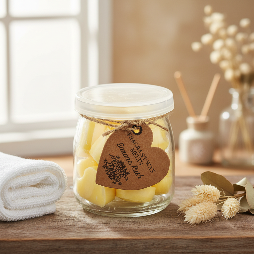 Coeurs fondants cire de soja - Banane